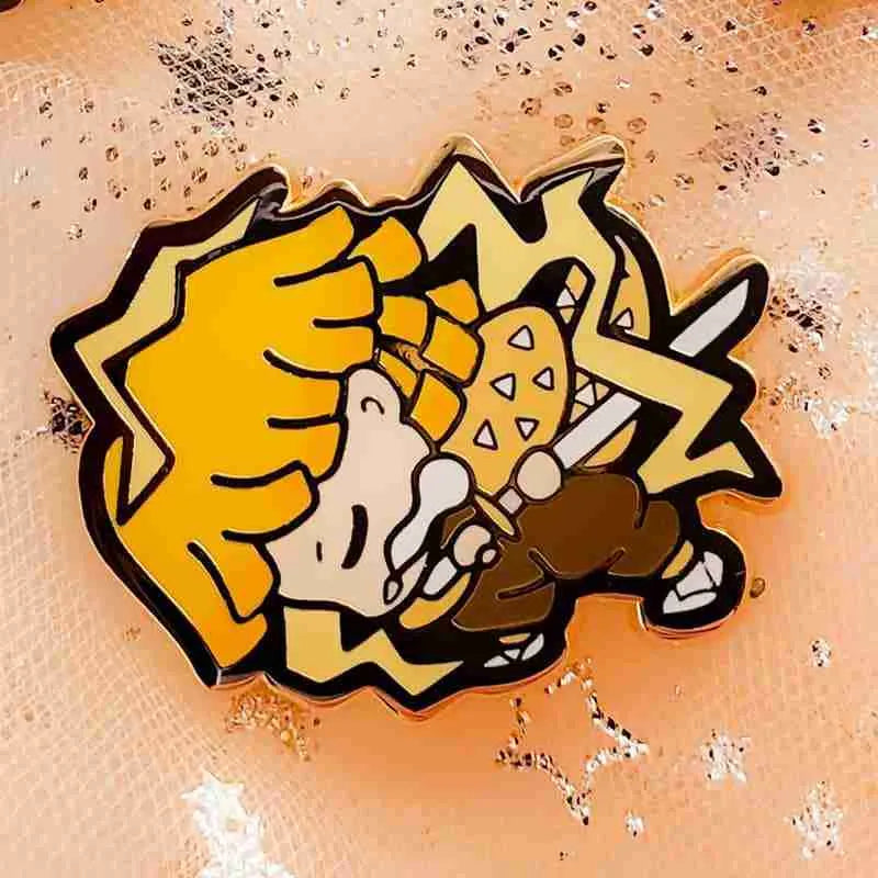 Demon Slayer: Kimetsu no Yaiba Zenitsu Agatsuma Enamel Pin - Bonnies Lab