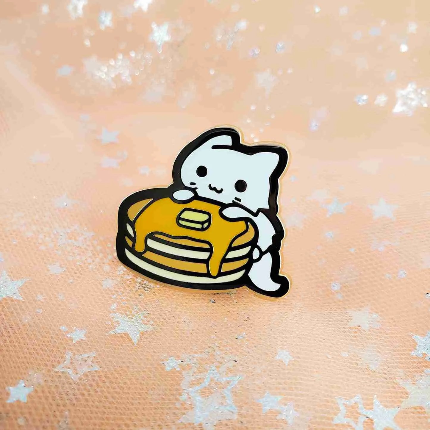 Pancake Cat Enamel Pin - Bonnies Lab