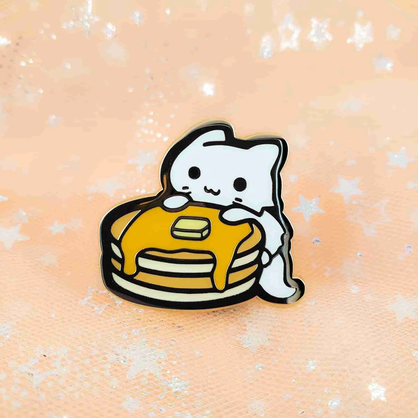 Pancake Cat Enamel Pin - Bonnies Lab