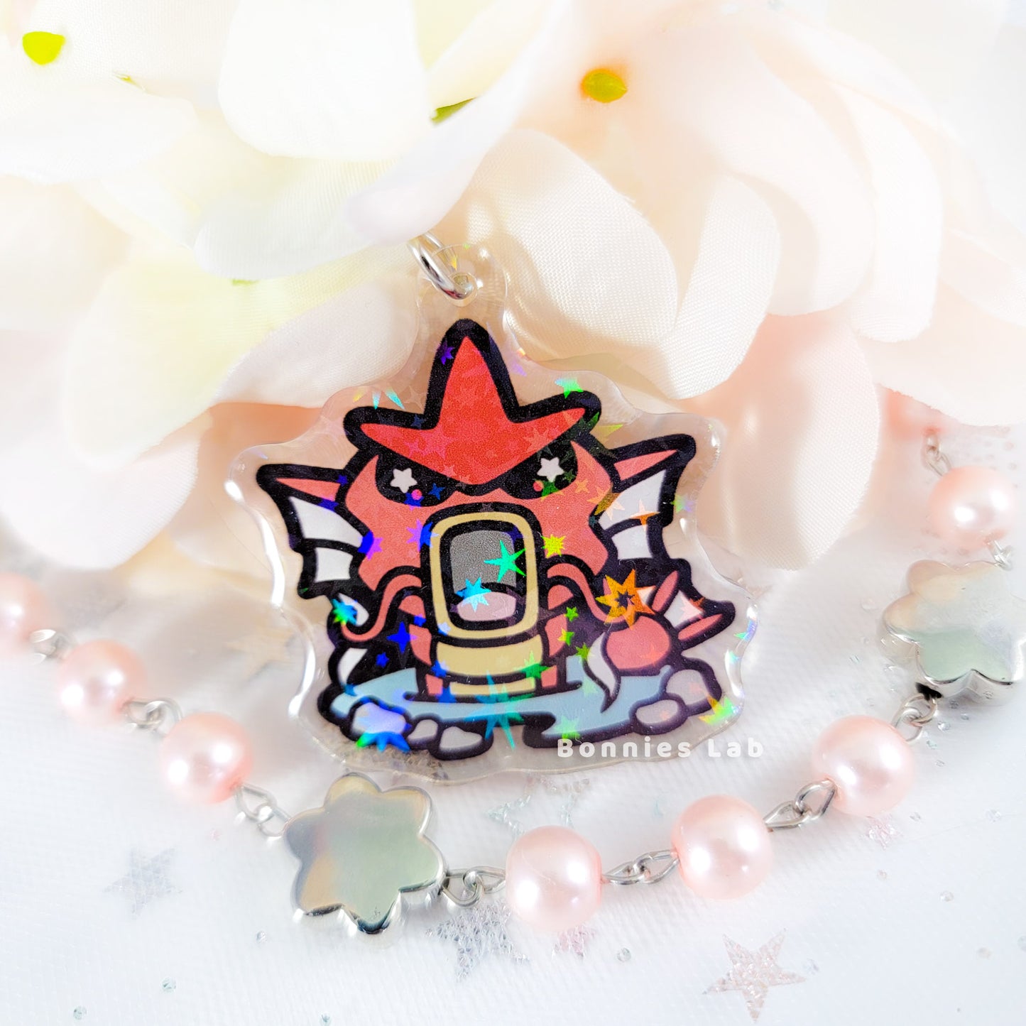 Shiny Gyarados Holographic Acrylic Keychain Charm - Bonnies Lab
