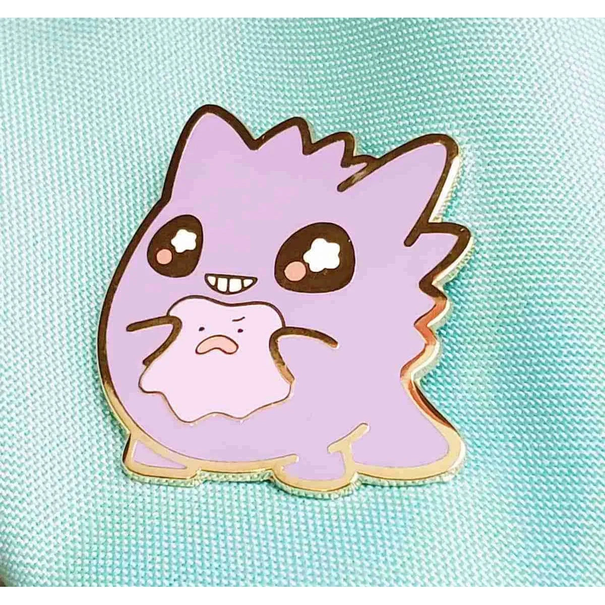 Ditto and Gengar Enamel Pin - Bonnies Lab