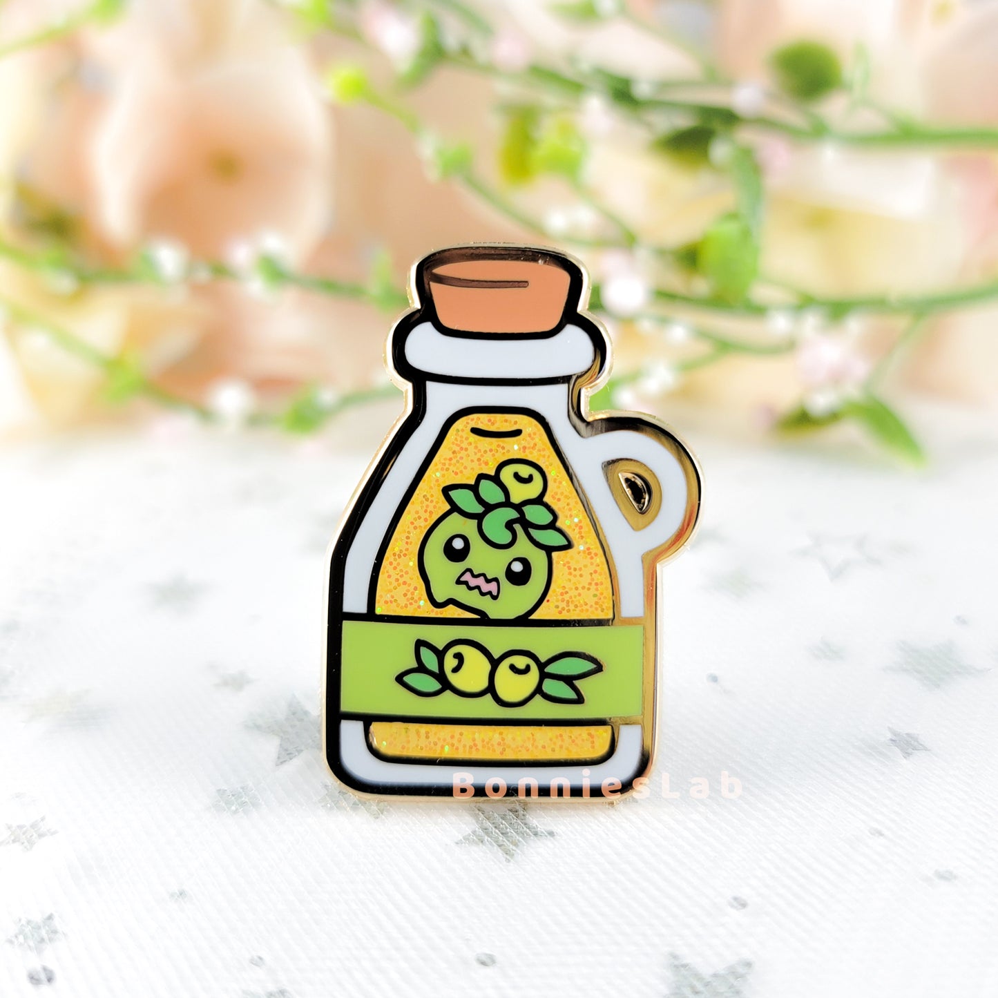 Smoliv in Oil Bottle Enamel Pin - Bonnies Lab