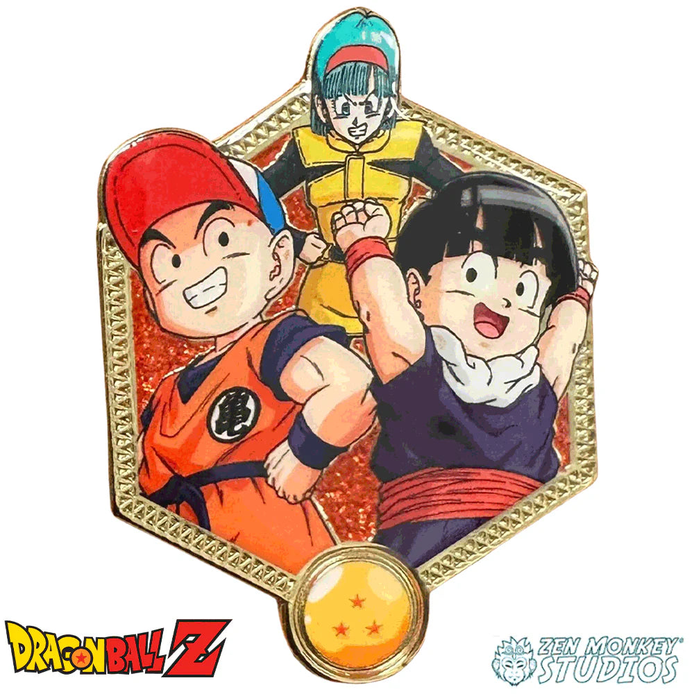 Dragon Ball Z Krillian Gohan & Bulma Pin - Zen Monkey Studios - Golden Series 2
