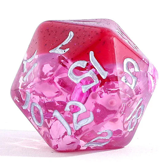 Wyrmforged Rollers Purrfect Pink Dice Set - 7-Piece Rounded Resin Polyhedral - Hyngho Dice