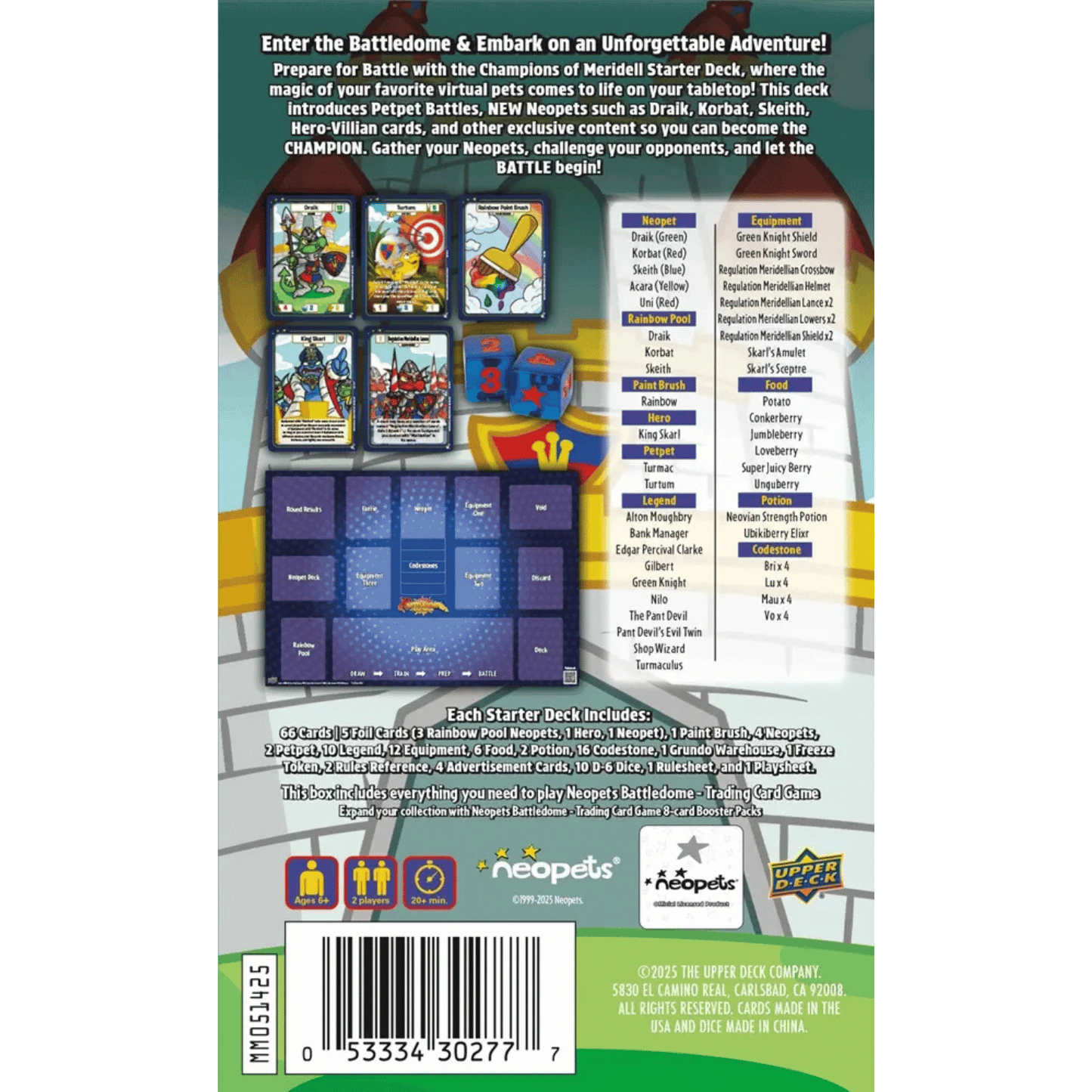 Neopets Battledome TCG Champions of Meridell Starter Deck - Upper Deck