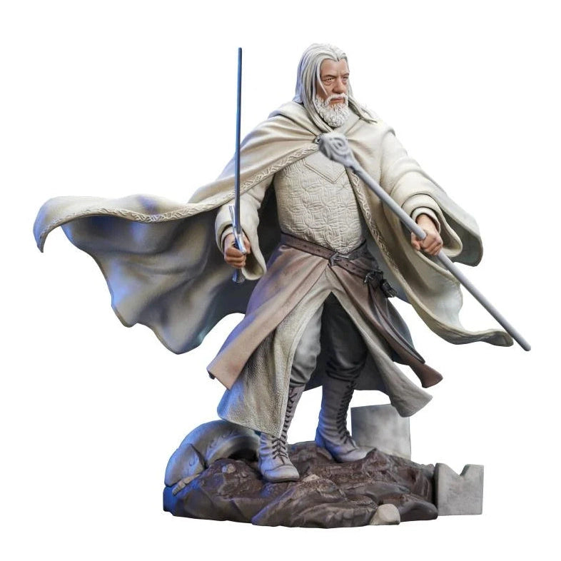 The Lord of the Rings Gandalf the White Deluxe PVC Statue Figure - Diamond Select Toys Gallery Diorama
