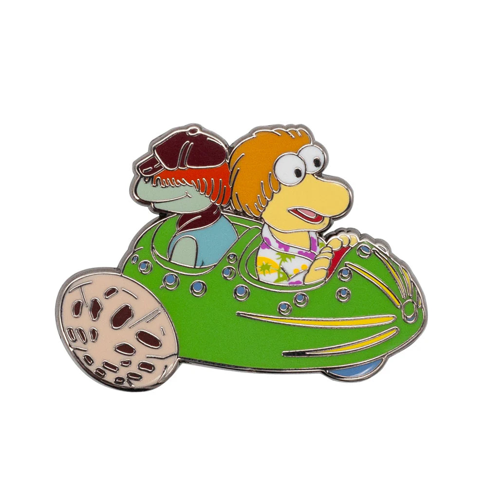 Fraggle Rock Boober & Wembley in Cucumber Car Enamel Pin - Jim Henson Co., Little Shop of Pins - McDonald's Happy Meal Series