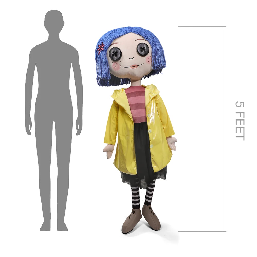 Coraline with Button Eyes 5' Life-Size Plush - Kidrobot