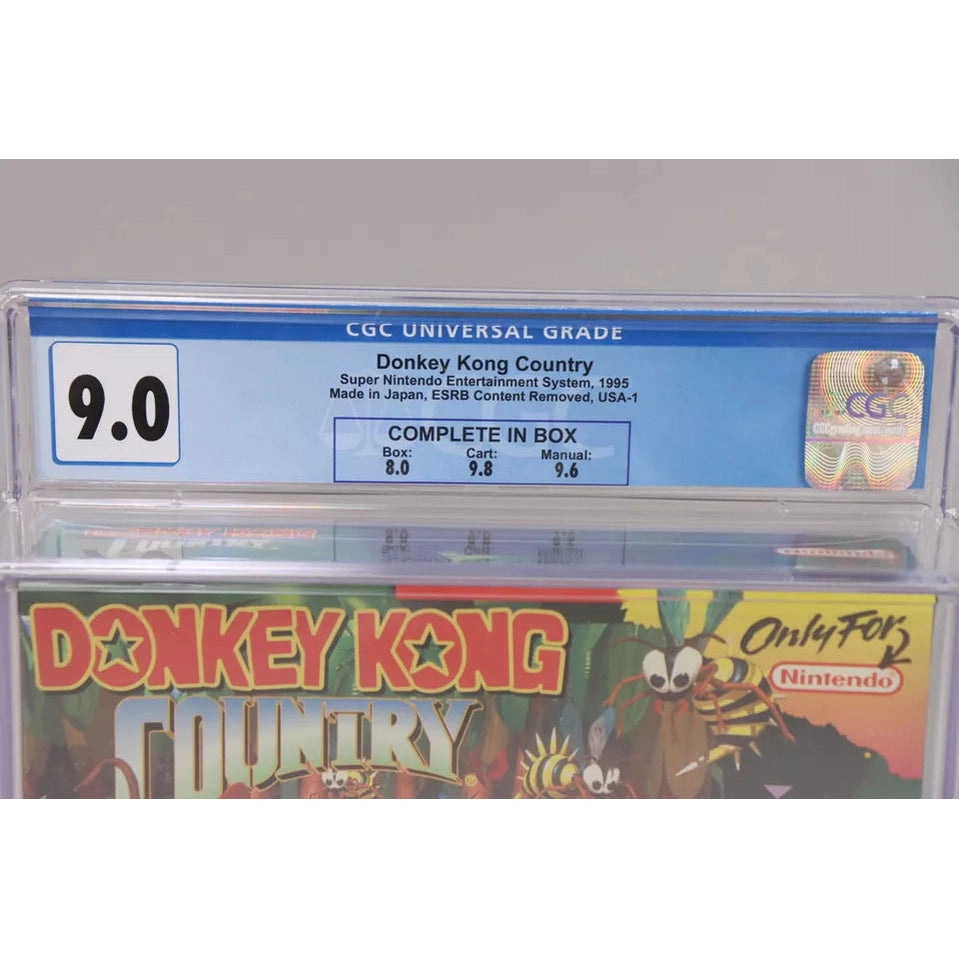 Donkey Kong Country Super Nintendo SNES 1994 CIB Complete in Box CGC Graded 9.0