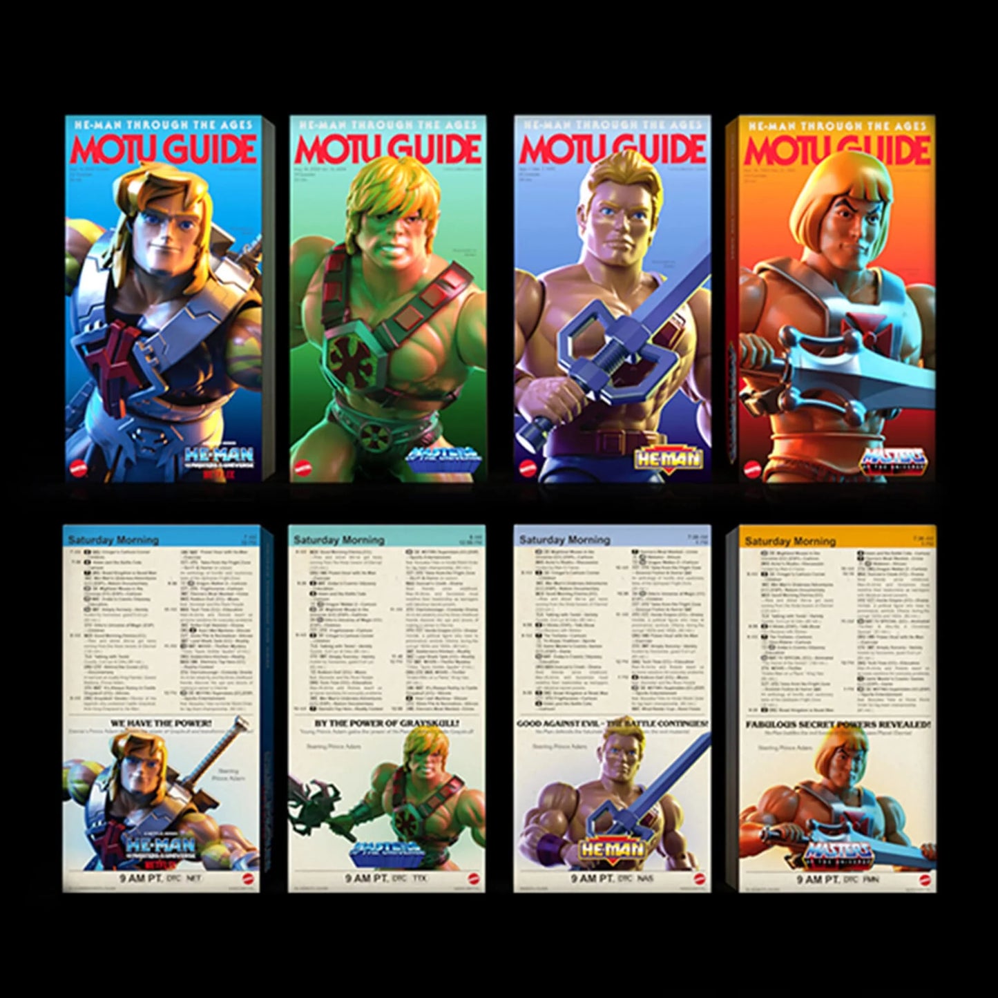 Masters of the Universe Origins He-Man 40th Anniversary 4-Pack - Mattel - Creations Exclusive