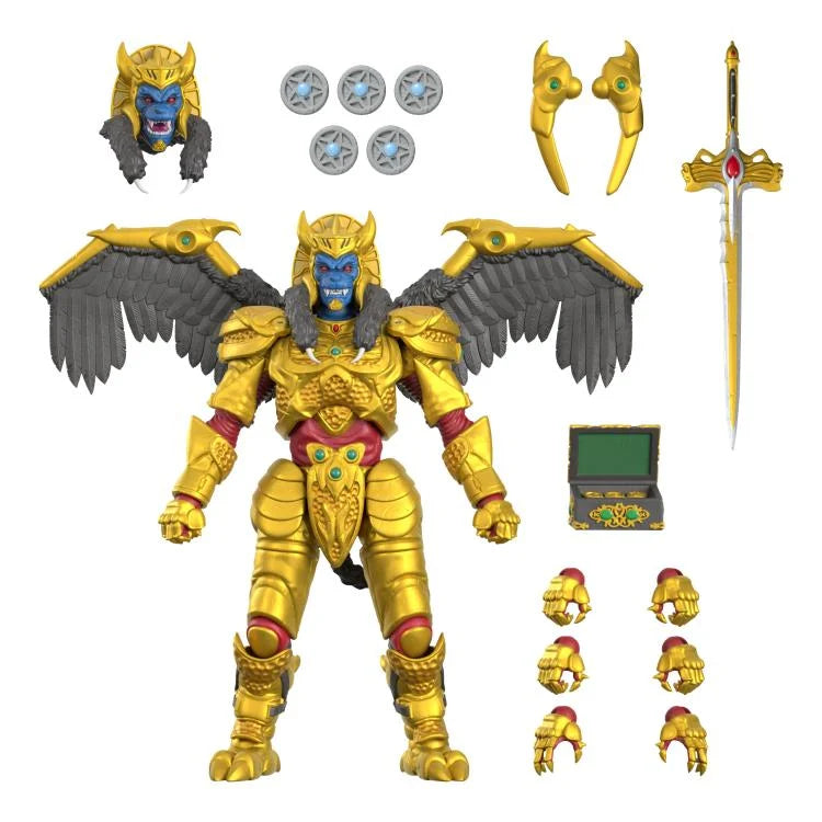 Mighty Morphin Power Rangers Goldar Figure - Super7 - ReAction: Ultimates