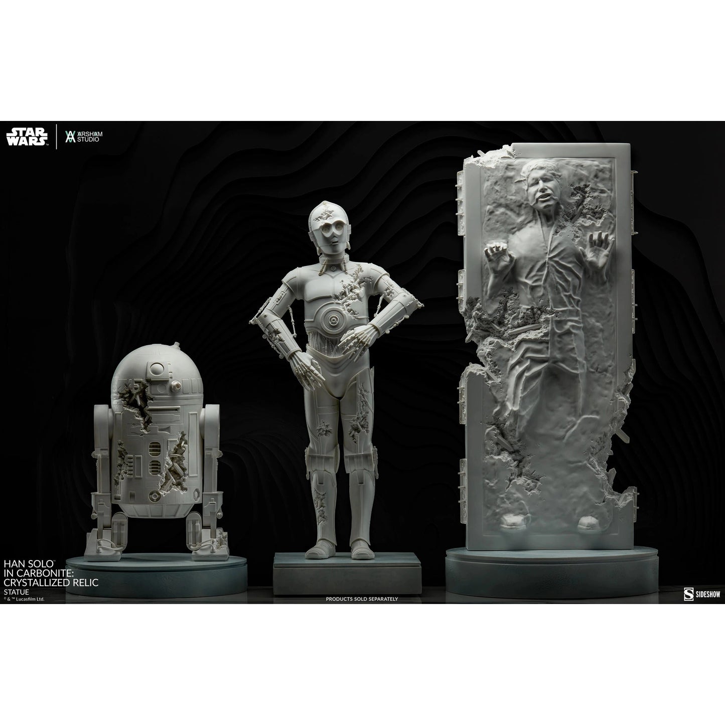 Star Wars Han Solo in Carbonite Crystalized Relic Sculpture - by Daniel Arsham - Sideshow Collectibles