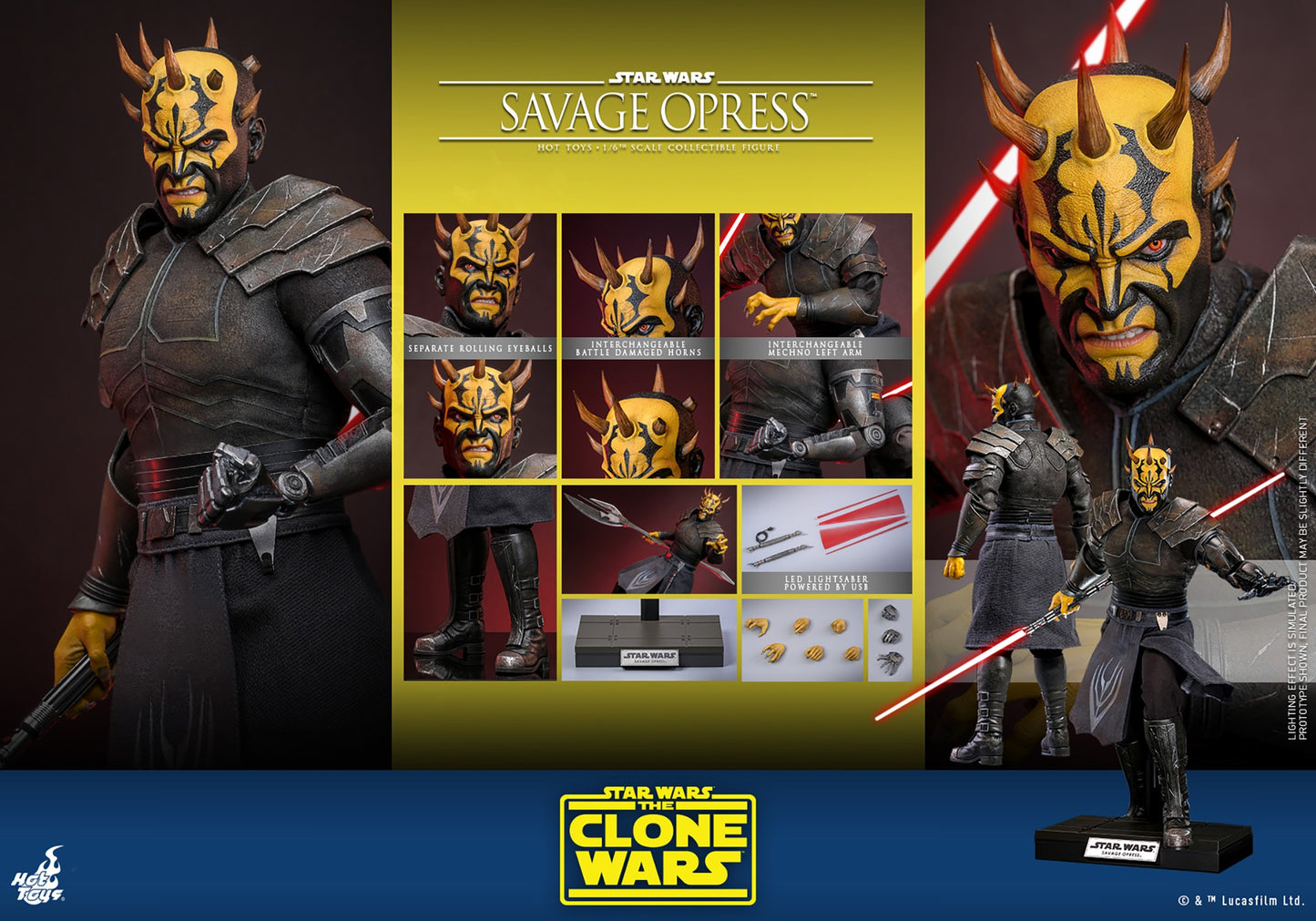 Star Wars: The Clone Wars Savage Opress Sixth Scale Action Figure - Hot Toys