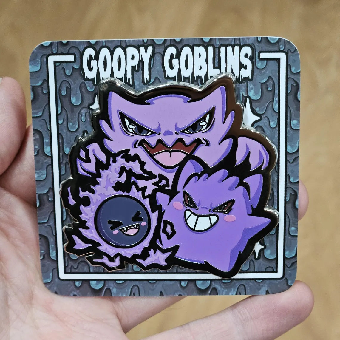 Pokemon Gengar Trio Enamel Pin - GoopyGoblins