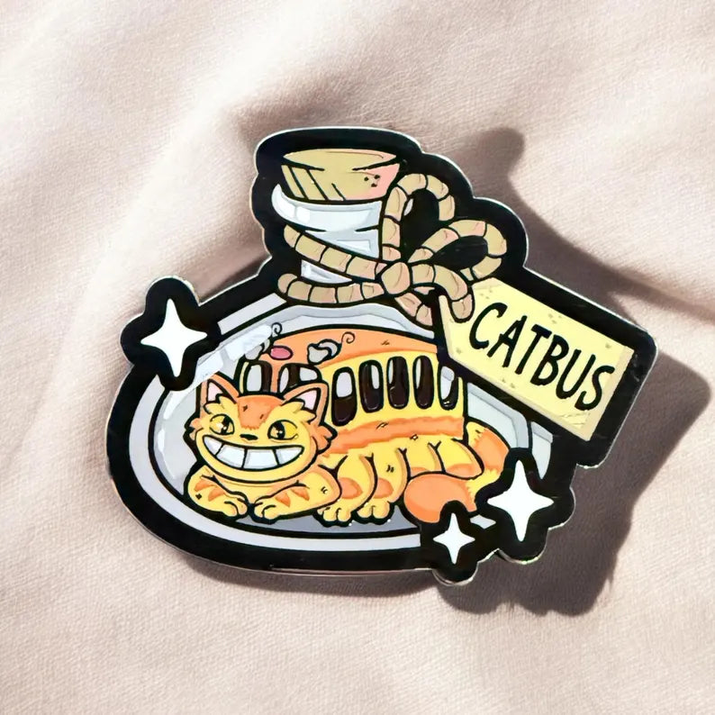 My Neighbor Totoro Catbus Enamel Pin - GoopyGoblins - Ghibli Potions