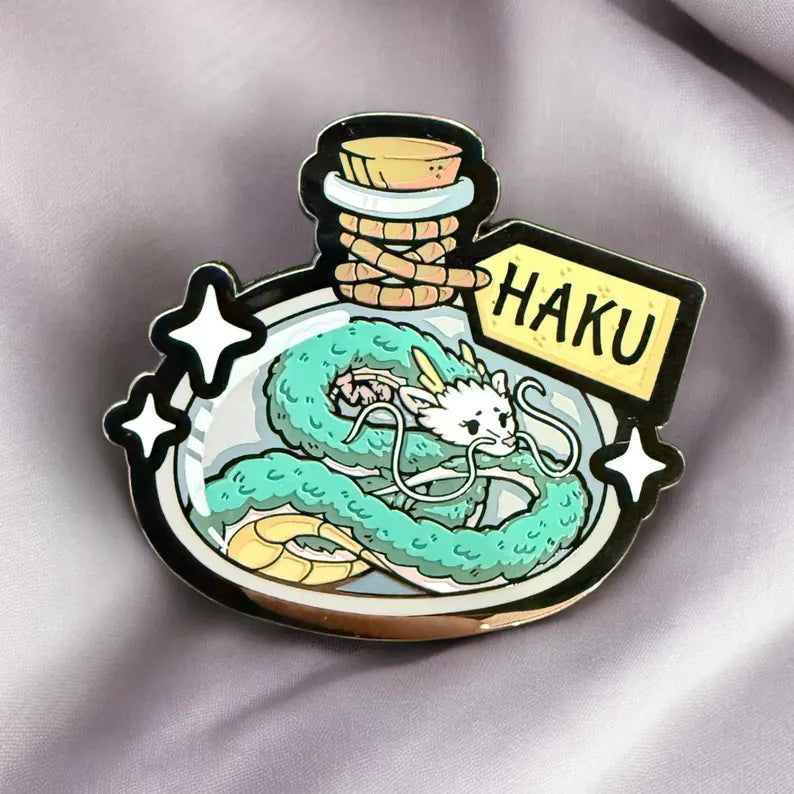 Spirited Away Haku in Dragon Form Enamel Pin - GoopyGoblins - Ghibli Potions