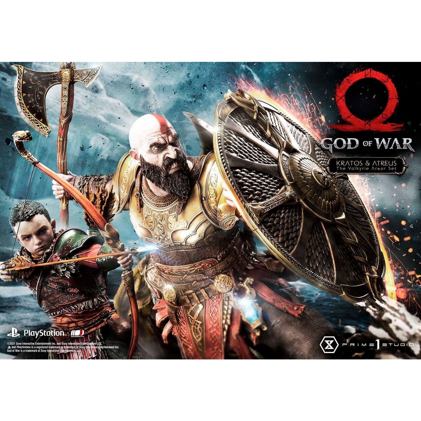God of War Kratos & Atreus Valkyrie Armor Statue