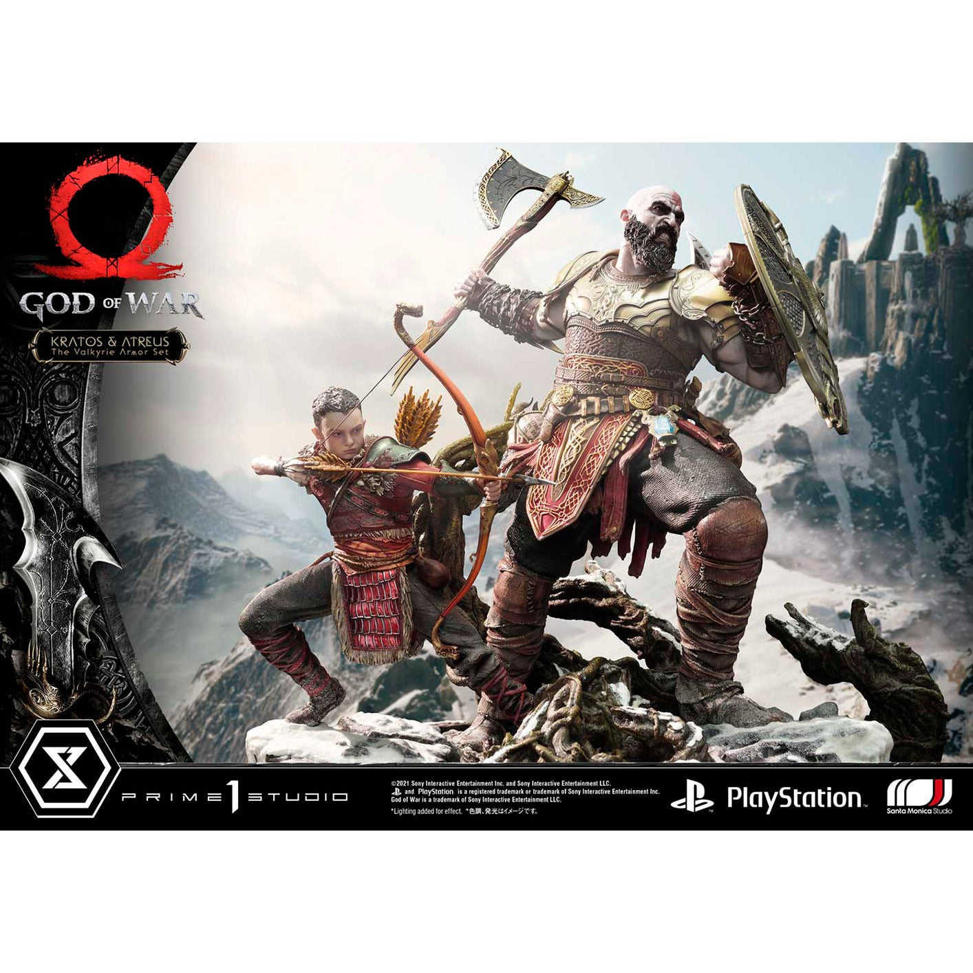 God of War Kratos & Atreus Valkyrie Armor Statue