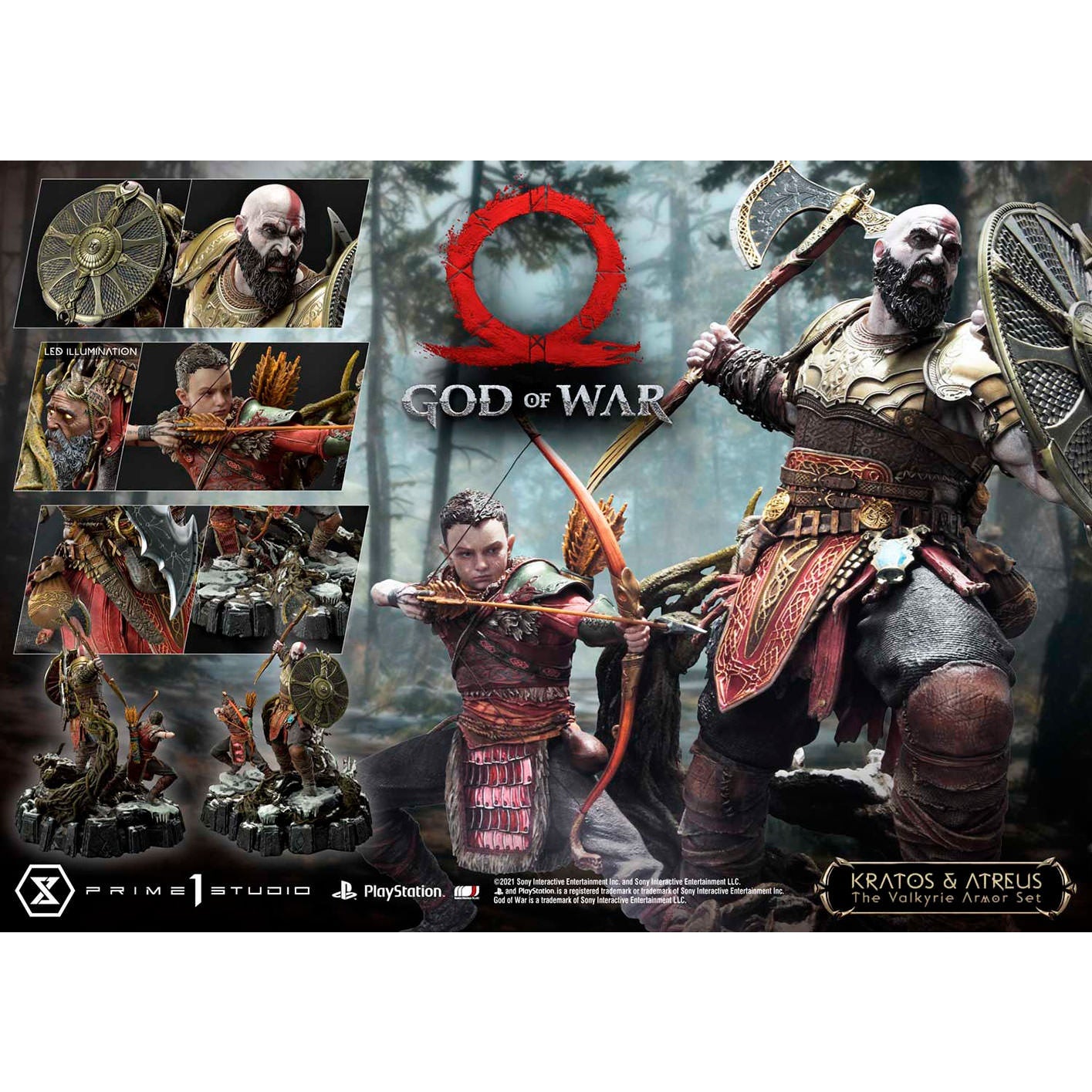 God of War Kratos & Atreus Valkyrie Armor Statue