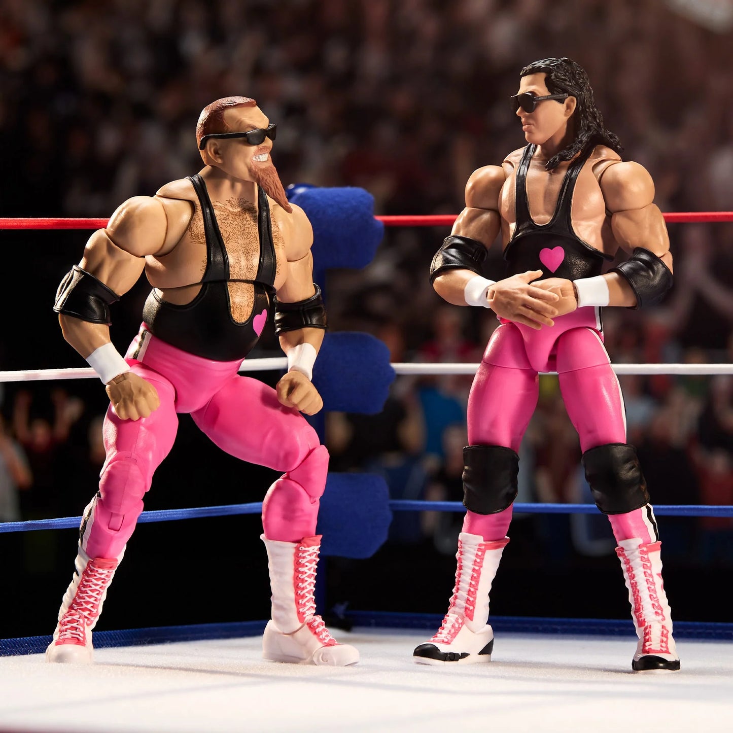 WWE Ultimate Edition Coliseum Collection Hart Foundation Bret "Hit Man" Hart & Jim "The Anvil" Neidhart - Action Figure 2-Pack - Mattel Creations Exclusive!