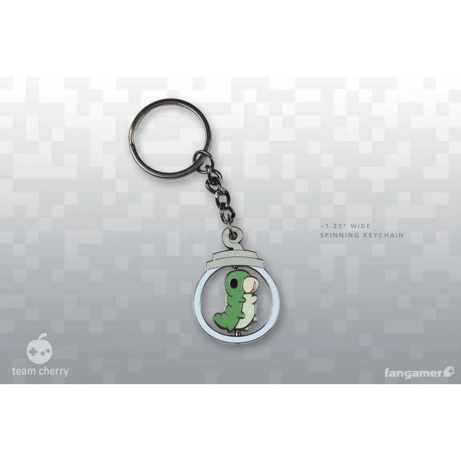 Hollow Knight Grub in a Jar Spinning Keychain - by Jon Kay - Fangamer