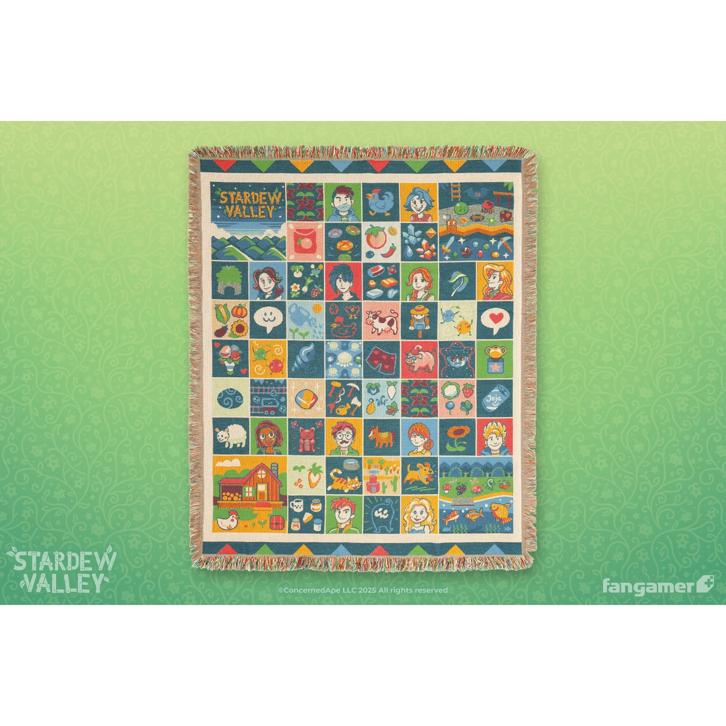 Stardew Valley Farmhouse Patchwork Throw Blanket - Fangamer
