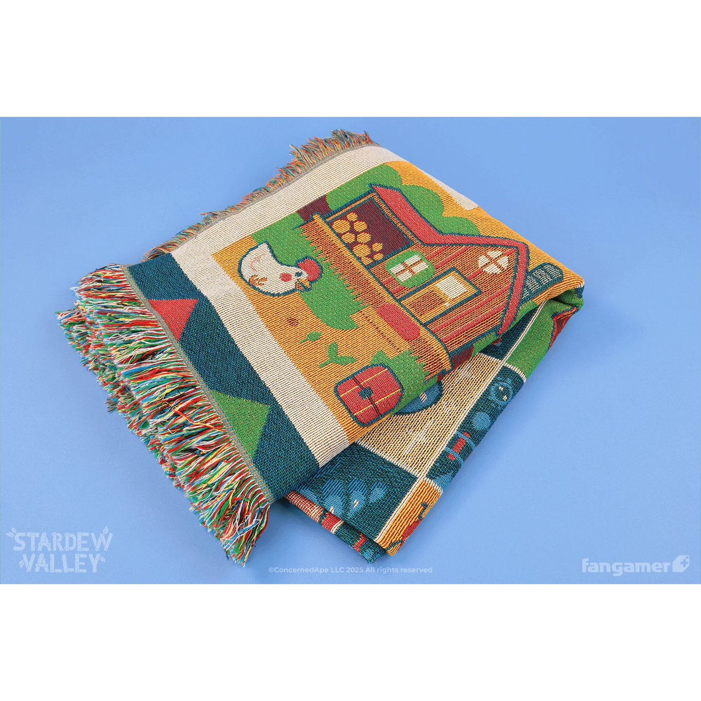 Stardew Valley Farmhouse Patchwork Throw Blanket - Fangamer