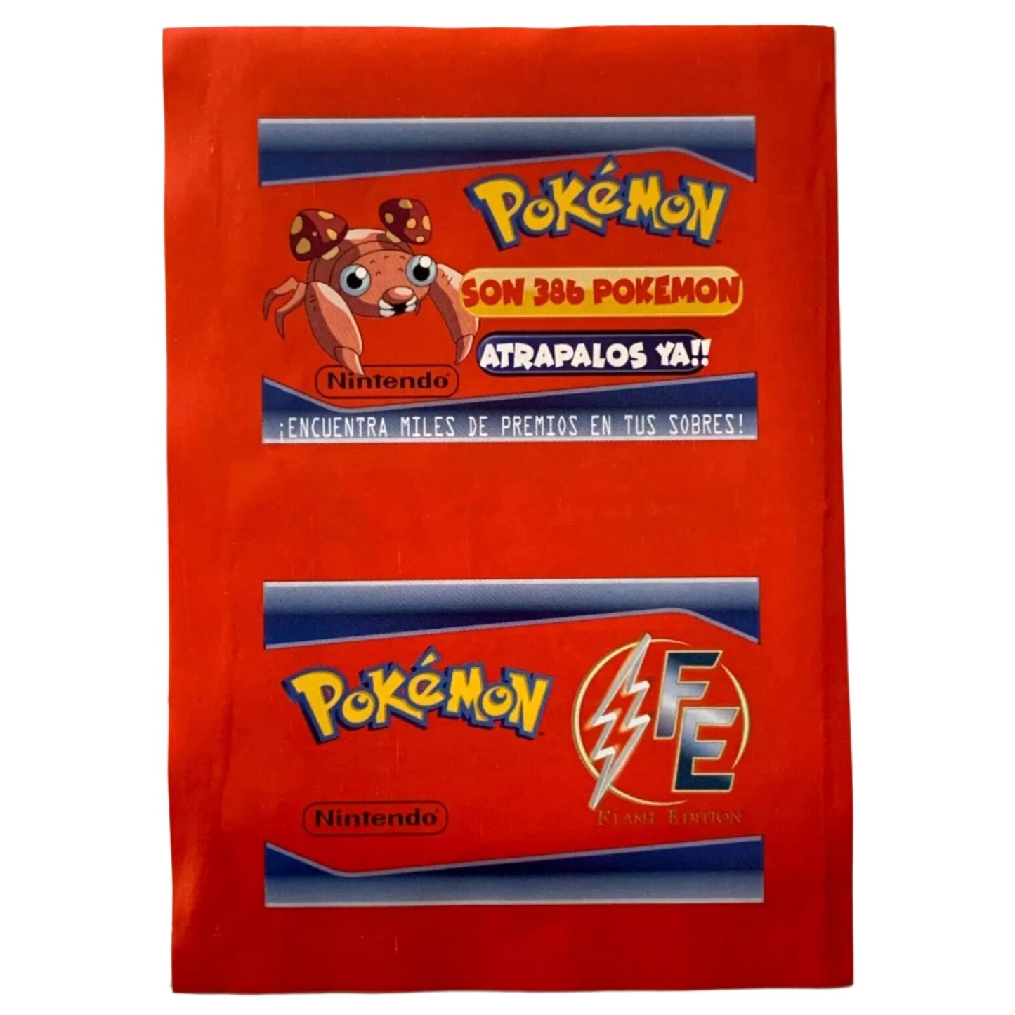 Pokemon Pokedex Sticker Pack Red - 5 Stickers + 1 Card, Spanish - Nintendo, Flash Edition Peru Import, 2022