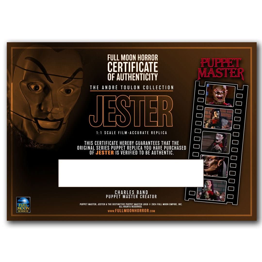 Puppet Master Jester 1:1 Scale Film-Accurate Replica Statue Figure - Full Moon Features - The Andre Toulon Collection
