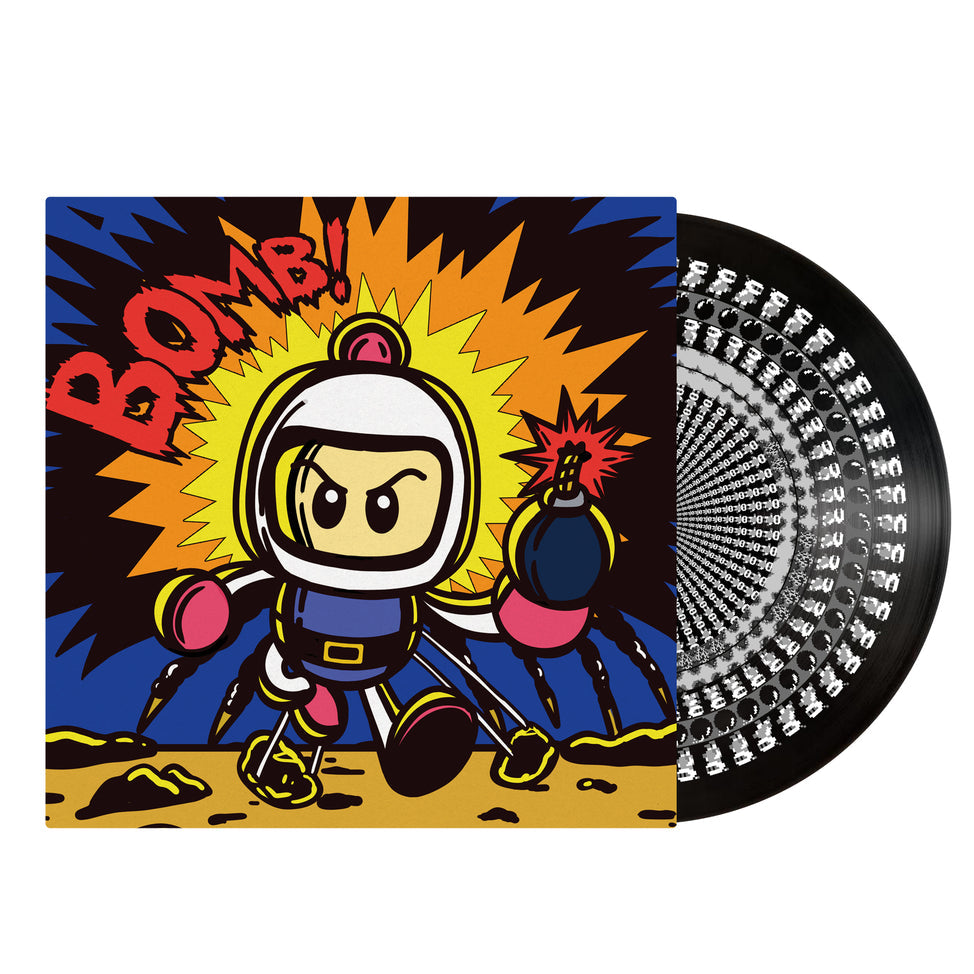 Bomberman I & II Original Game Soundtrack with Engraved Zoetrope Etching - Vinyl LP Record