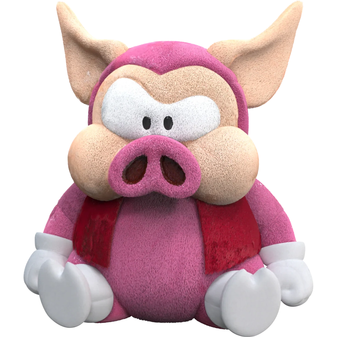 Tomba Koma Pig Plush - 8" Tall - Limited Run Games