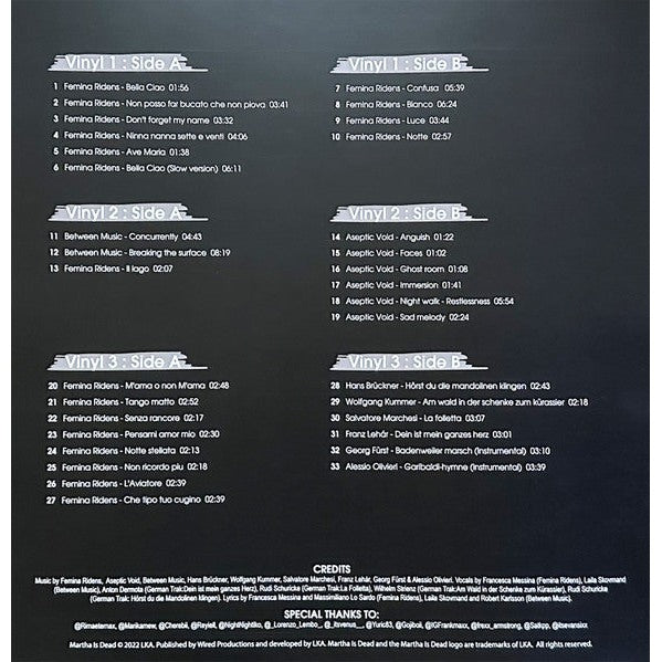 Martha is Dead OST 3 LP Numbered Vinyl