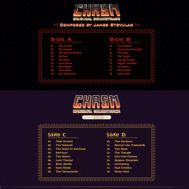 Chasm Original Game Soundtrack OST - Vinyl Record Set 2xLP