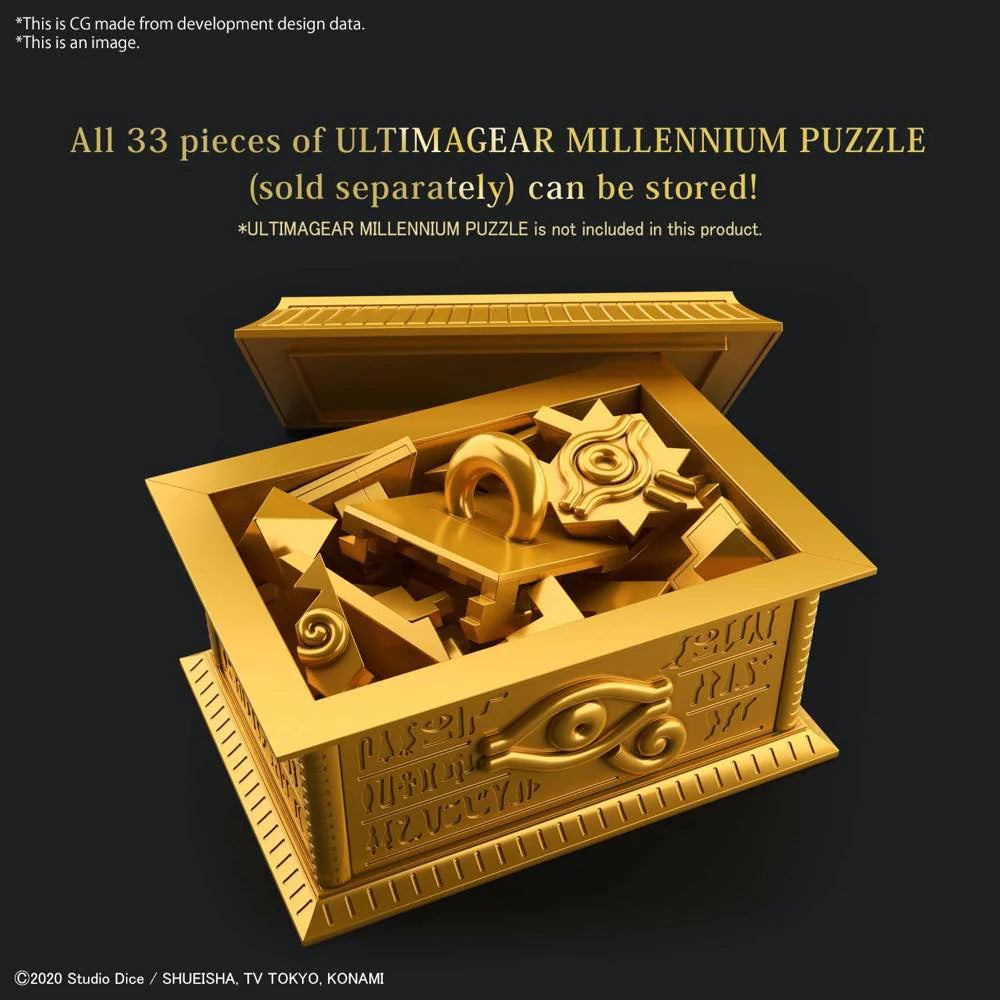 Yu-Gi-Oh! Duel Monsters Ultimagear Millennium Puzzle Gold Sarcophagus Model Kit - Bandai