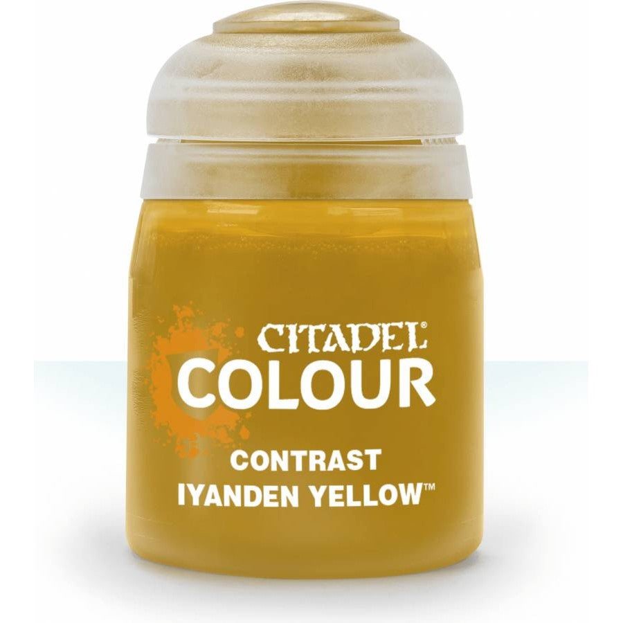 Citadel Colour: Contrast Iyanden Yellow - Warhammer Model Paint, 18ml Pot - Games Workshop