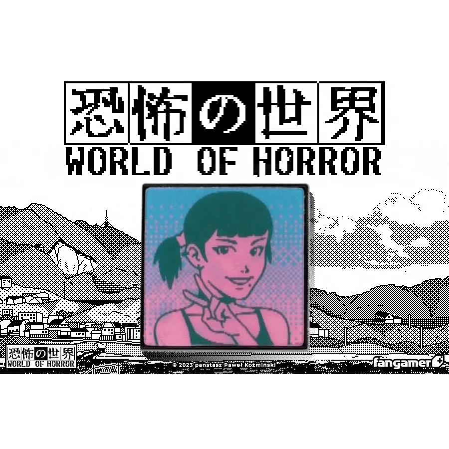 World of Horror Doomed Already Lenticular Pin - by Nina Matsumoto - Fangamer
