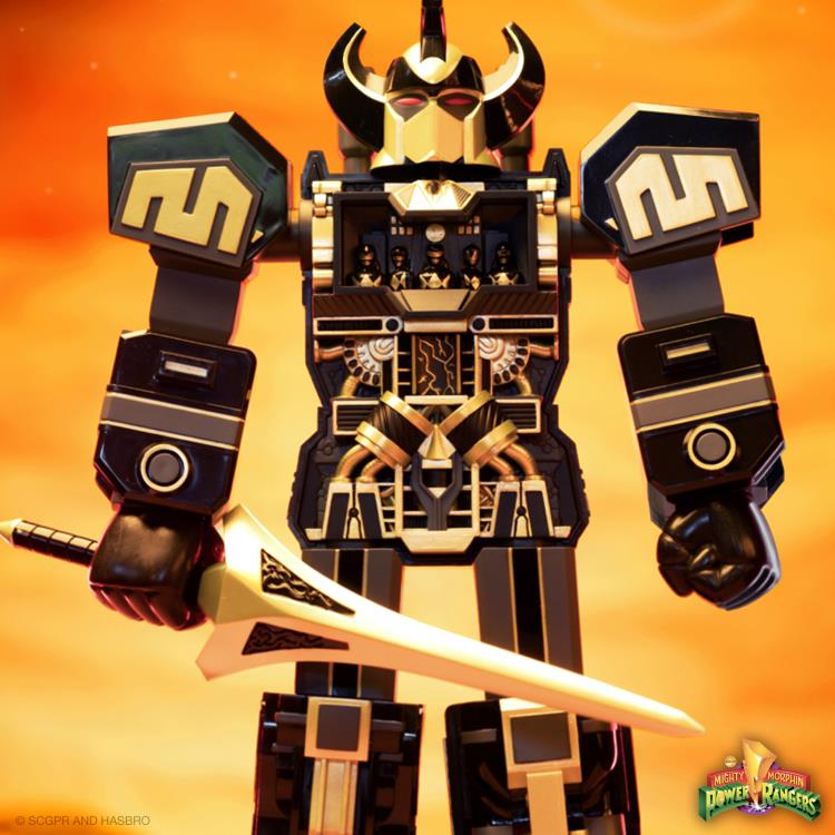 Mighty Morphin Power Rangers Megazord Black/Gold Action Figure - Super7 - Super Cyborg