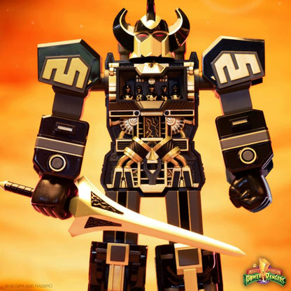 Mighty Morphin Power Rangers Megazord Black/Gold Action Figure - Super7 - Super Cyborg