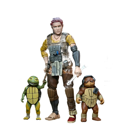 Teenage Mutant Ninja Turtles: The Last Ronin The Lost Years Grammy April with Baby Yi & Moja Action Figure Set - NECA