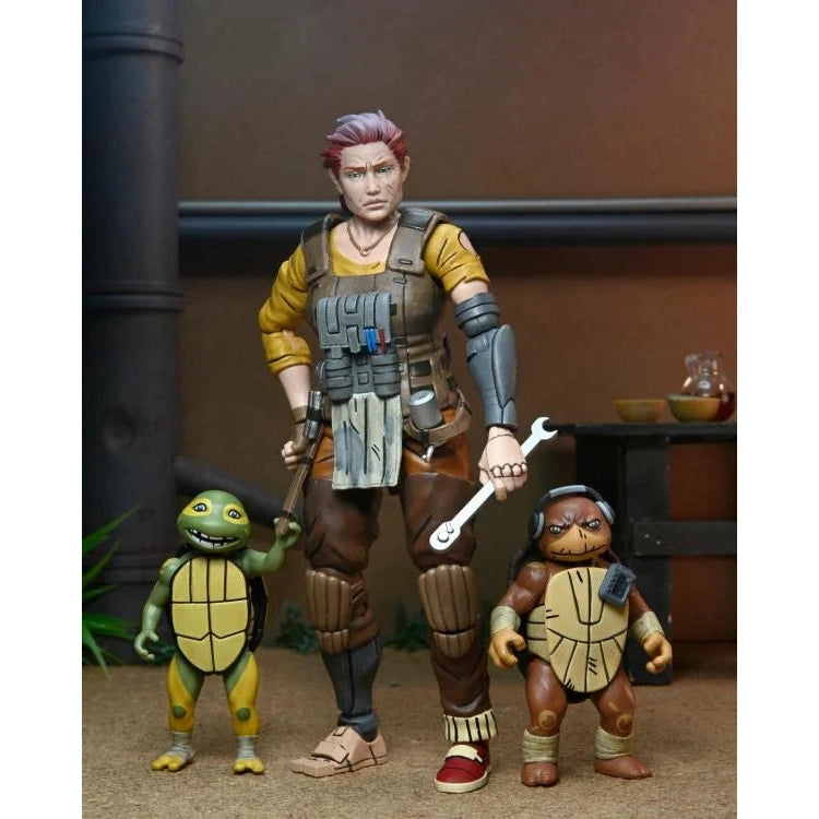Teenage Mutant Ninja Turtles: The Last Ronin The Lost Years Grammy April with Baby Yi & Moja Action Figure Set - NECA