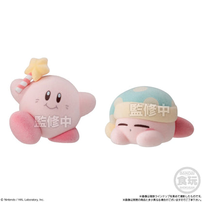 Kirby PuPuPu Flocked Shokugan Collection Blind Box - 1 Random Figure, 8 Possible Designs - Bandai