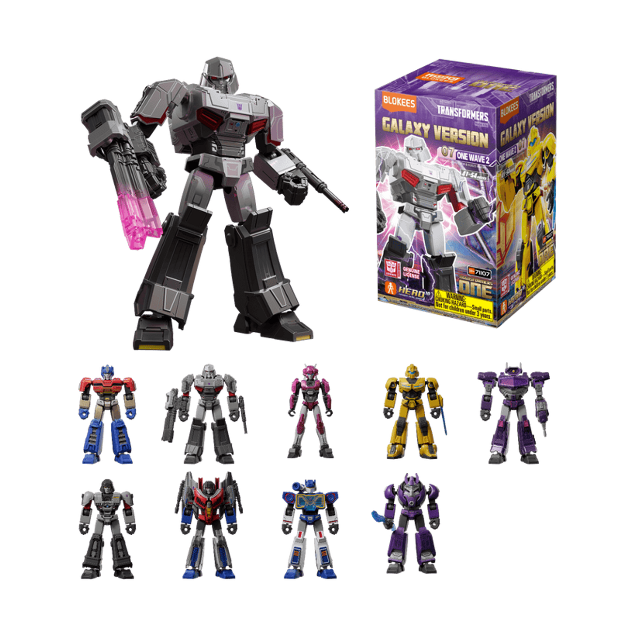 Transformers Galaxy Version 07 ONE Wave 2 Blind Box - 1 Random Figure: 9 Available Designs - Blokees
