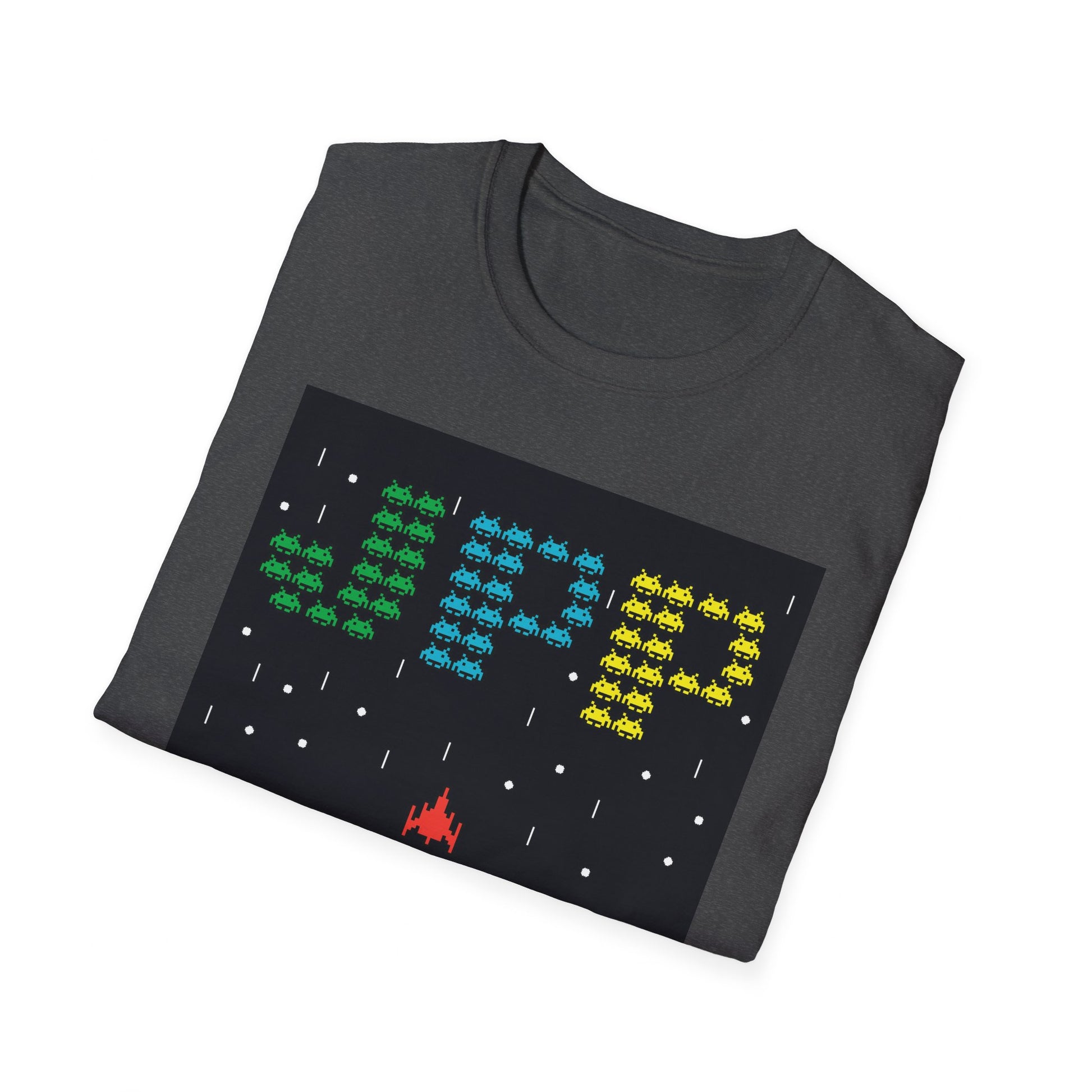 Just Press Play Unisex Softstyle T-Shirt - Invader