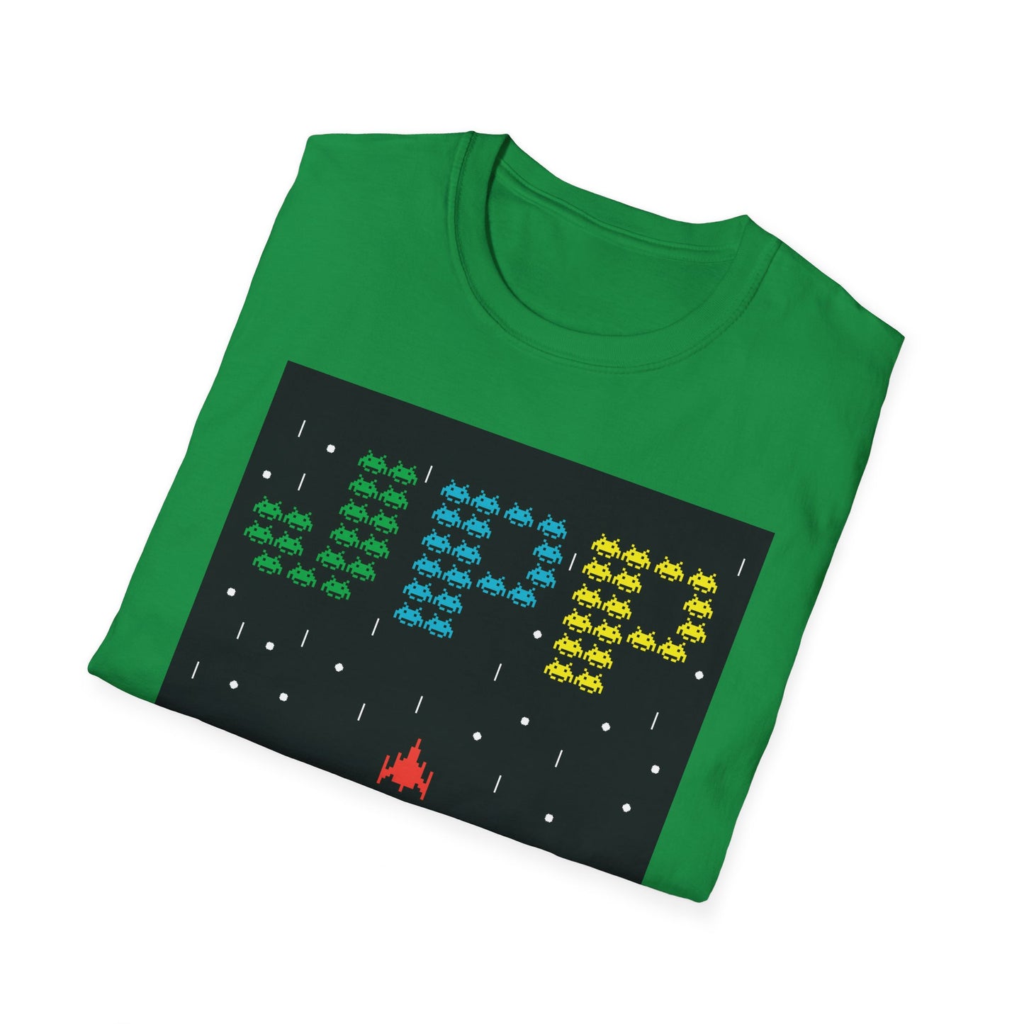 Just Press Play Unisex Softstyle T-Shirt - Invader