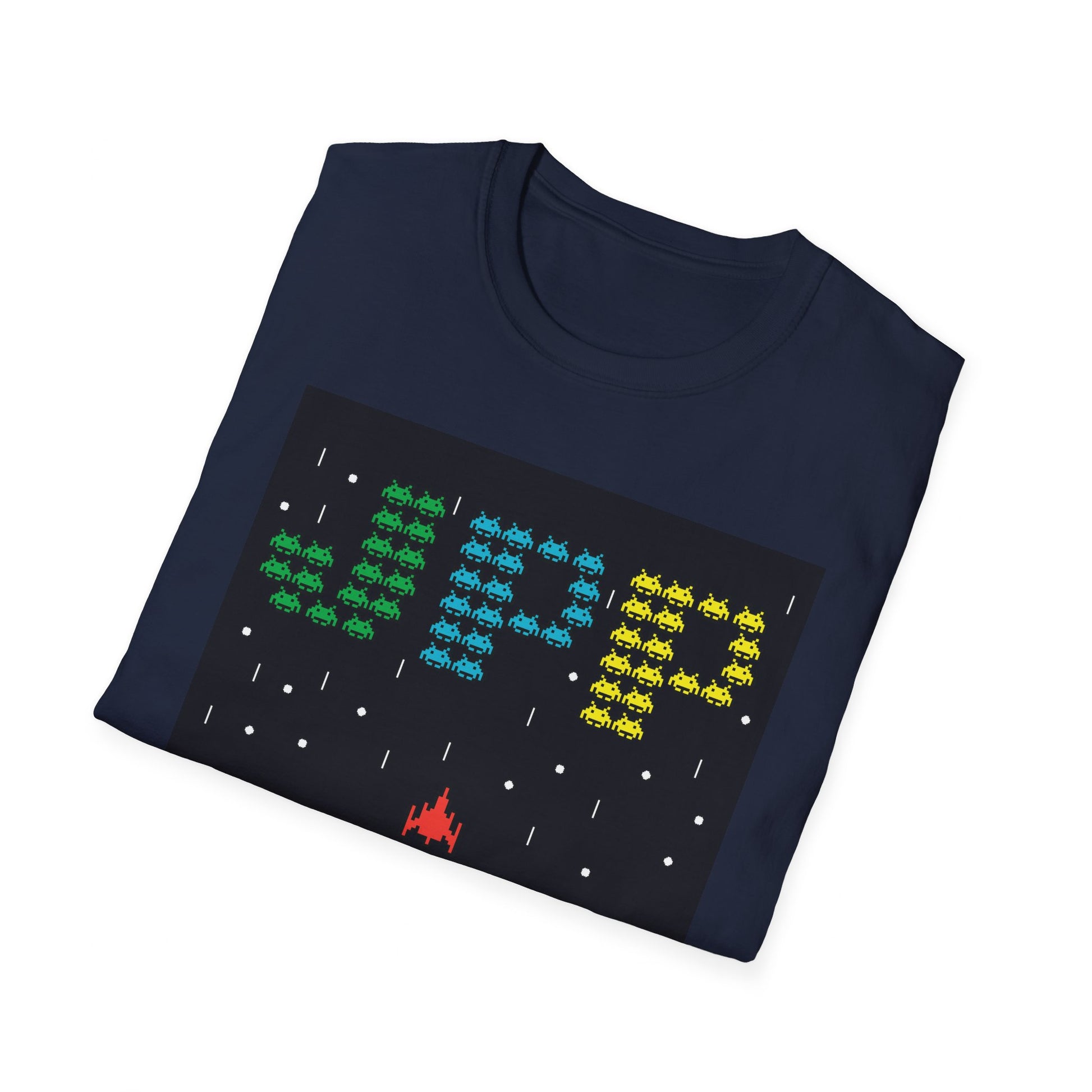 Just Press Play Unisex Softstyle T-Shirt - Invader