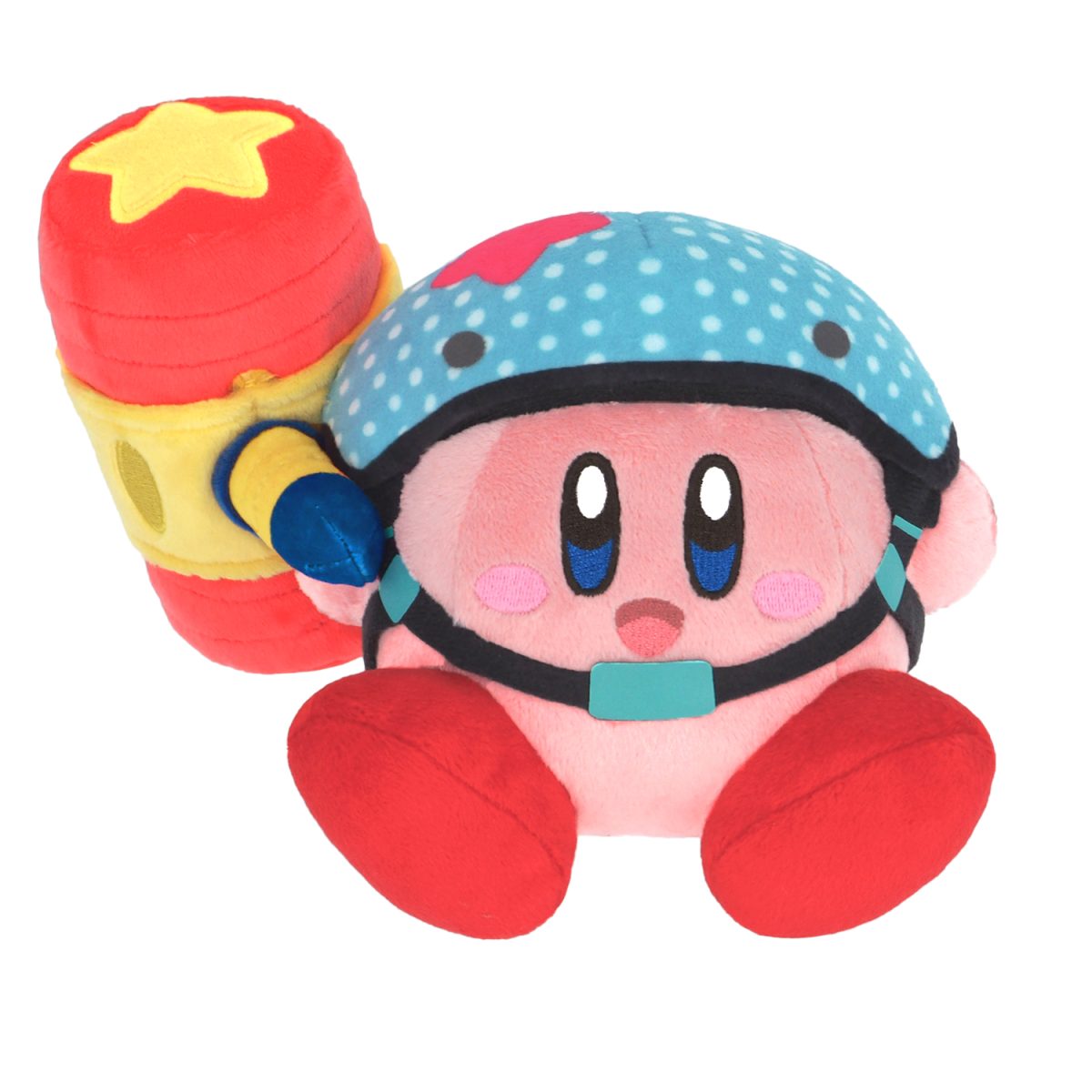 Kirbys Adventure Helmet Kirby w/ Toy Hammer Plush