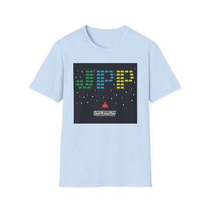 Just Press Play Unisex Softstyle T-Shirt - Invader