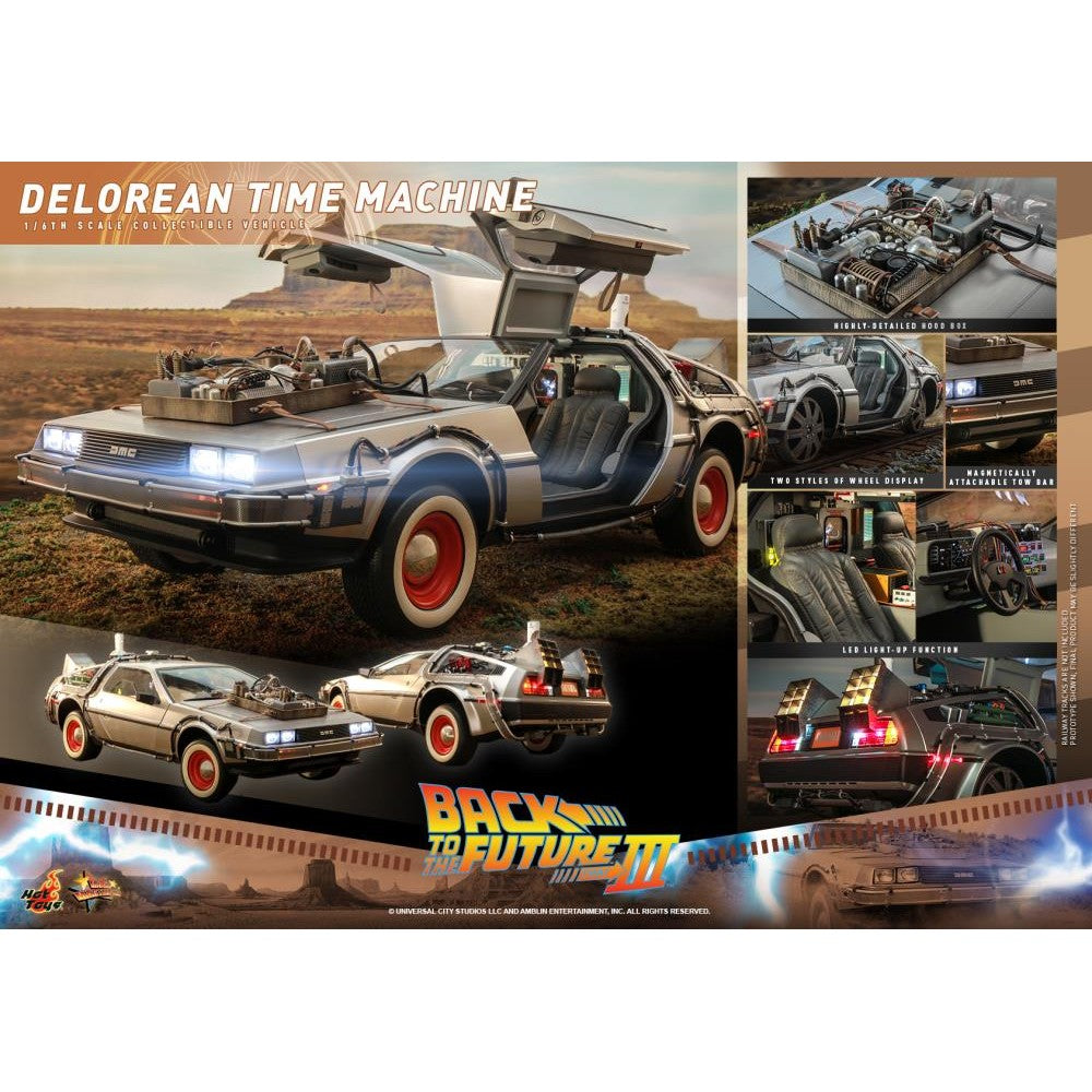Back to the Future Part III DeLorean Time Machine 1/6th Scale Collectible Vehicle - Hot Toys