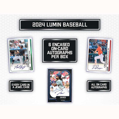 2024 Lumin Baseball Hobby Box - 6 On-Card Autographs - Pulse