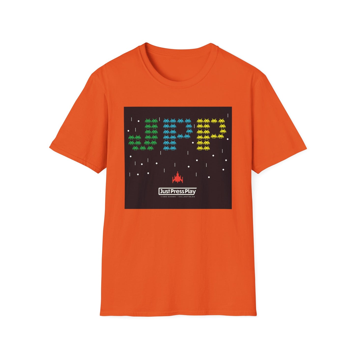 Just Press Play Unisex Softstyle T-Shirt - Invader